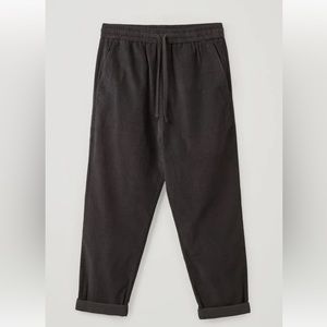 COS Cotton Jogger Style Trousers in Black